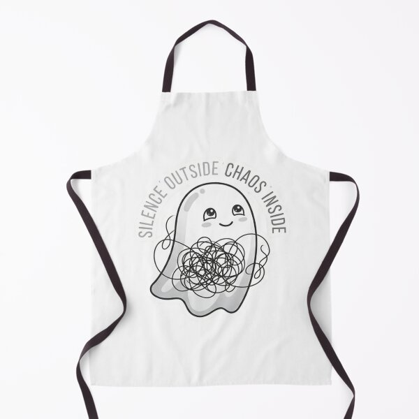 Item preview, Silence Outside Chaos Inside – Emotional Ghost Sticker designed and sold by Elviqus Shop.