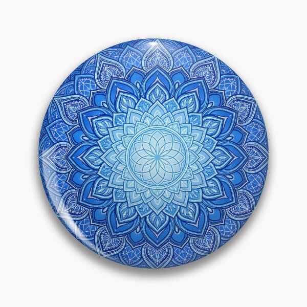 Item preview, Blue Gradient Mandala Geometric designed and sold by Byte-shirt.