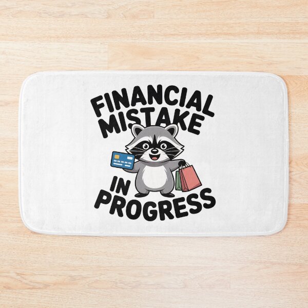 Item preview, Financial Mistake In Progress Black And White Raccoon Design designed and sold by PROPera-design.