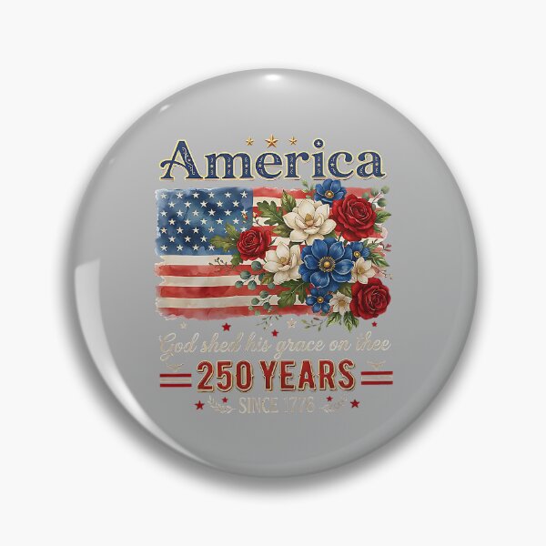 Item preview, America 250 Years Flag Floral God Shed His Grace On Thee designed and sold by ArleneRowe.