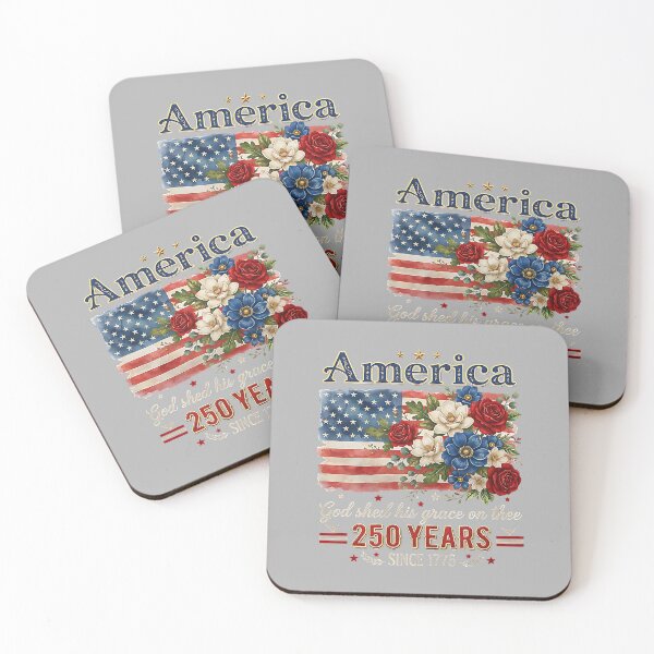 Item preview, America 250 Years Flag Floral God Shed His Grace On Thee designed and sold by ArleneRowe.