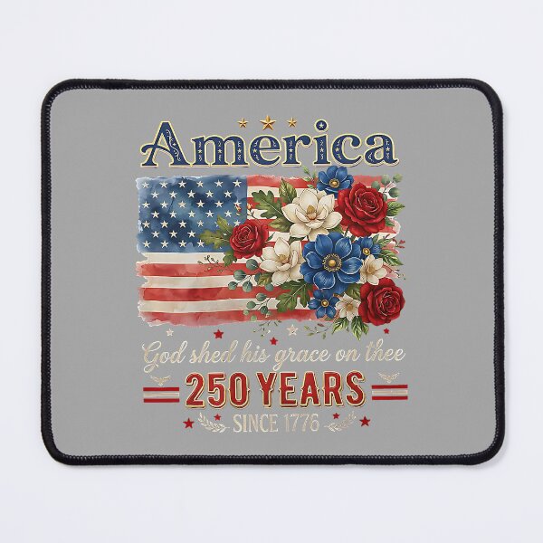 Item preview, America 250 Years Flag Floral God Shed His Grace On Thee designed and sold by ArleneRowe.