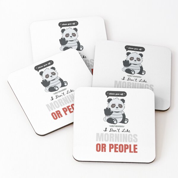 Item preview, I Don't Like Mornings or People – Funny Sarcastic Sticker designed and sold by @SHINTOSARTSTORE.