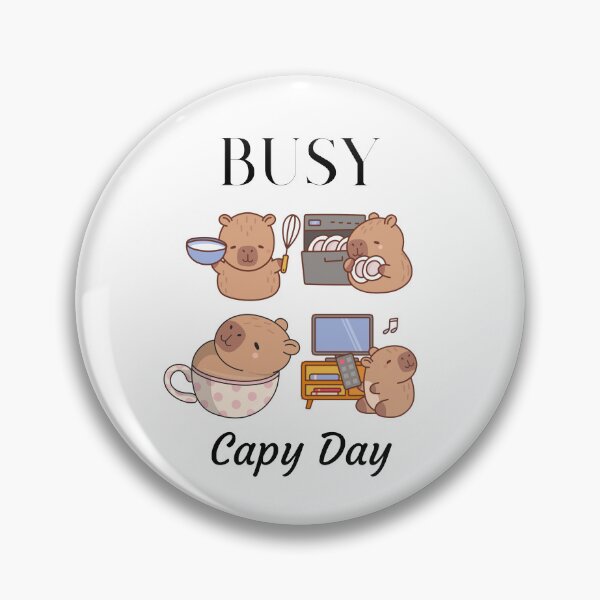 Item preview, Busy Capy Day Funny Logo designed and sold by logowannawear.