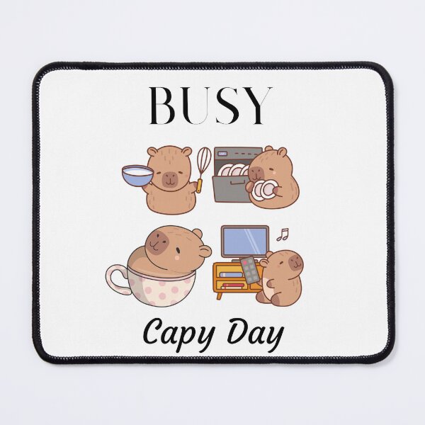 Item preview, Busy Capy Day Funny Logo designed and sold by logowannawear.