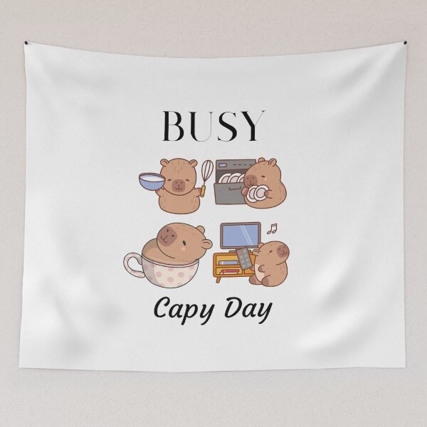 Item preview, Busy Capy Day Funny Logo designed and sold by logowannawear.
