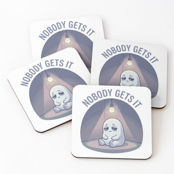 Item preview, Nobody Gets It – Sad Introvert Ghost Sticker designed and sold by Elviqus Shop.