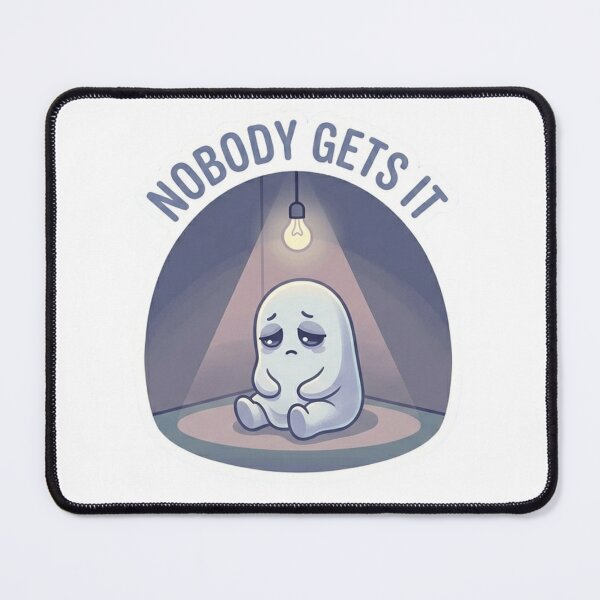 Item preview, Nobody Gets It – Sad Introvert Ghost Sticker designed and sold by Elviqus Shop.