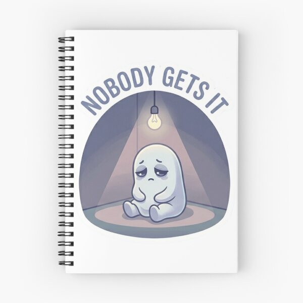 Item preview, Nobody Gets It – Sad Introvert Ghost Sticker designed and sold by Elviqus Shop.