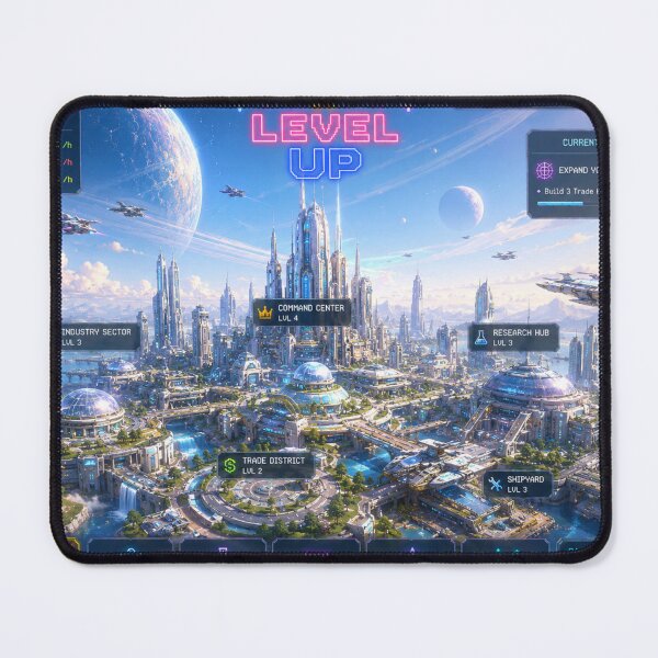Item preview, Level Up Galactic Empire | Futuristic Sci-Fi City Builder Gamer Design designed and sold by LevelUp!.
