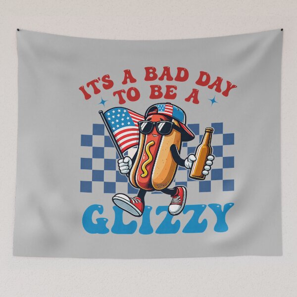 Item preview, Its A Bad Day to Be A Glizzy Grill Hot Dog 4th of July Men designed and sold by mjohnson9.