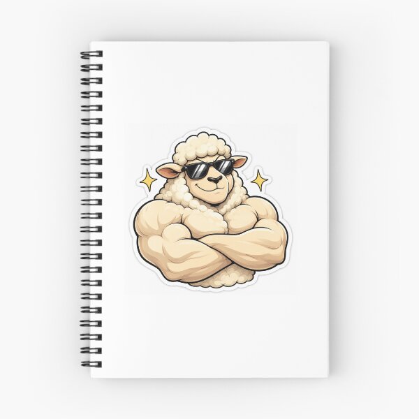Item preview, Buff Cool Sheep With Sunglasses Sticker designed and sold by 1/2 Stickers.