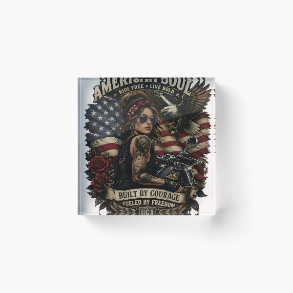 Item preview, American Soul Ride Free Women’s Biker Tee designed and sold by KLYMERACRUE.