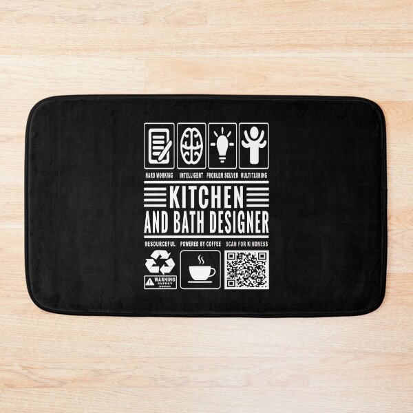Item preview, Funny Kitchen and Bath Designer Job Description Icons QR Code designed and sold by MerchMaxxing.