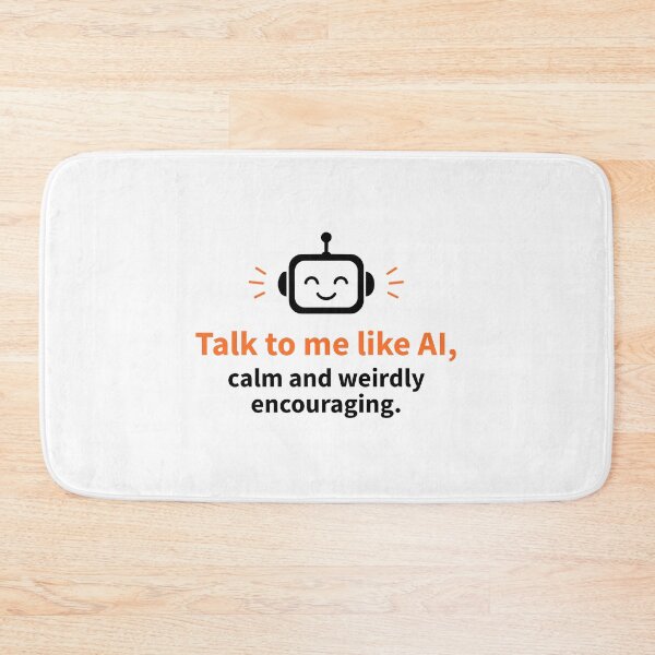 Item preview, Talk to Me Like AI Calm Weirdly Encouraging Robot designed and sold by AntiqueImages.