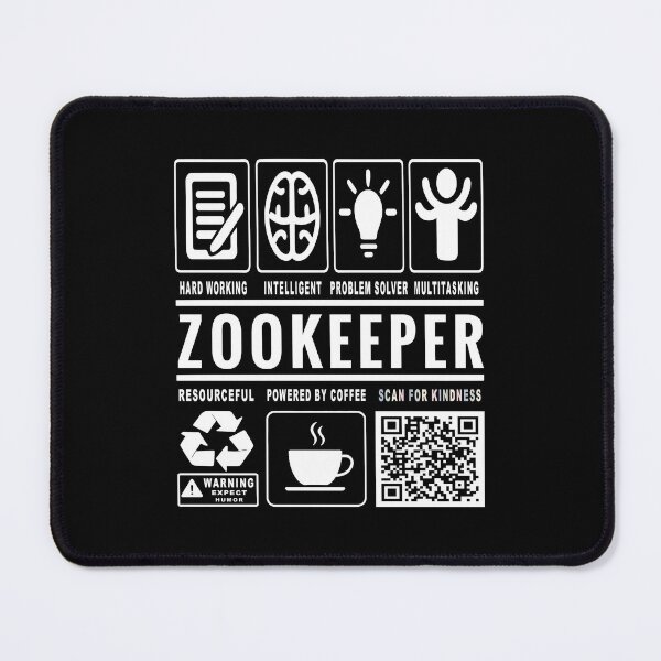 Item preview, Funny Zookeeper Job Description Icons QR Code designed and sold by MerchMaxxing.