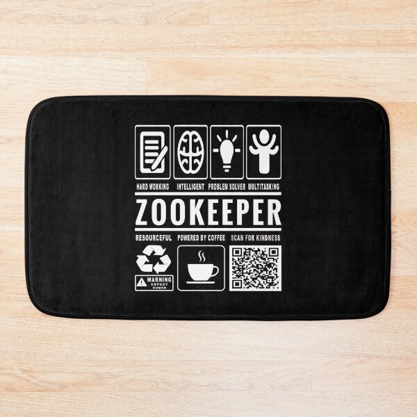Item preview, Funny Zookeeper Job Description Icons QR Code designed and sold by MerchMaxxing.