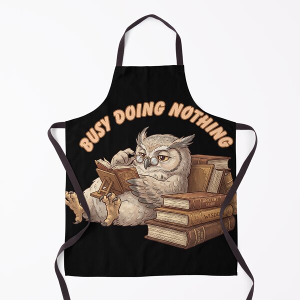 Item preview, Busy Doing Nothing Owl Reading Books Funny Sticker designed and sold by CrystalMineArts.