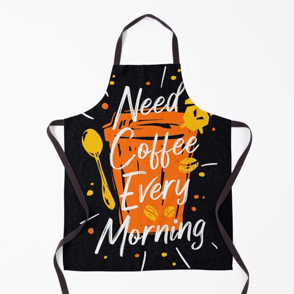 Item preview, Need Coffee Every Morning kitchen decor black backround designed and sold by Bearlala.