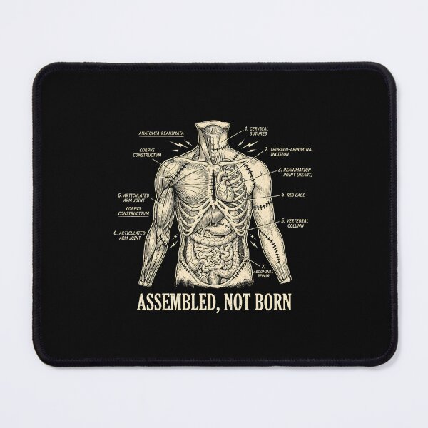 Item preview, Assembled Not Born Frankenstein Anatomy Diagram designed and sold by Fenay Designs.