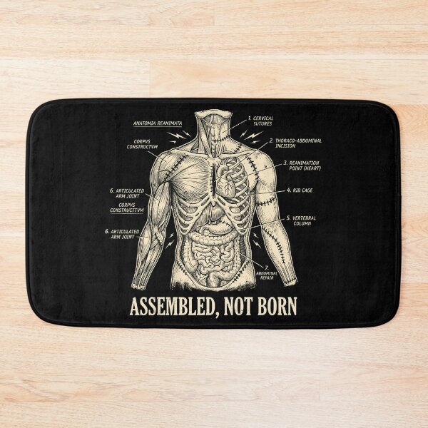 Item preview, Assembled Not Born Frankenstein Anatomy Diagram designed and sold by Fenay Designs.