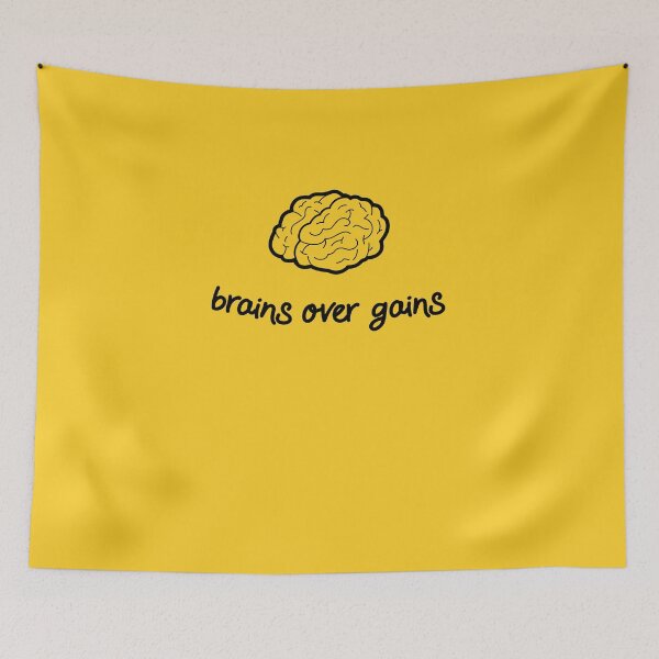Item preview, Brains Over Gains (v2) designed and sold by BlueRockDesigns.