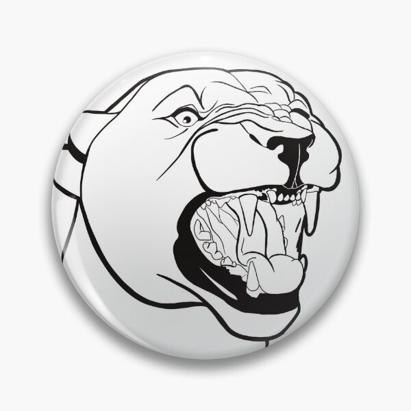 Item preview, Lioness Hissing Portrait Black designed and sold by Kaytertrib.