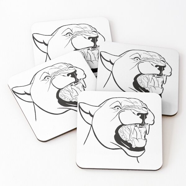 Item preview, Lioness Hissing Portrait Black designed and sold by Kaytertrib.