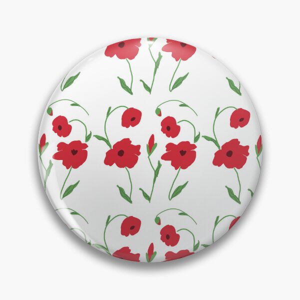 Item preview, Hand-Painted Wild Poppy Floral Pattern designed and sold by Kazewalk.