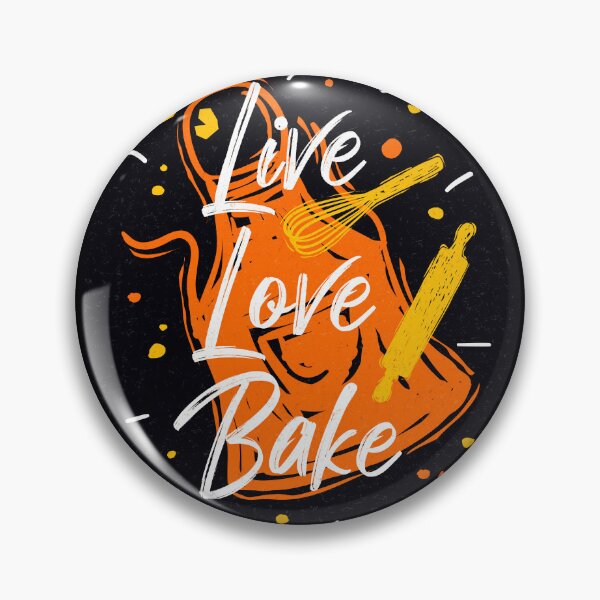 Item preview, Live Love Bake kitchen decor black backround designed and sold by Bearlala.