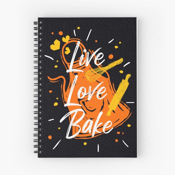 Item preview, Live Love Bake kitchen decor black backround designed and sold by Bearlala.