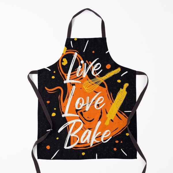 Item preview, Live Love Bake kitchen decor black backround designed and sold by Bearlala.