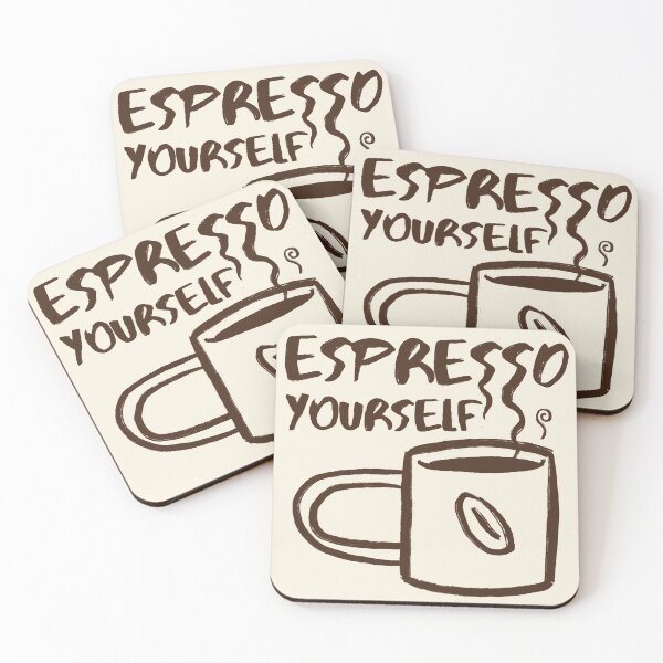 Item preview, Espresso Yourself Funny Coffee Minimal Retro Graphic Design designed and sold by art-injoy.