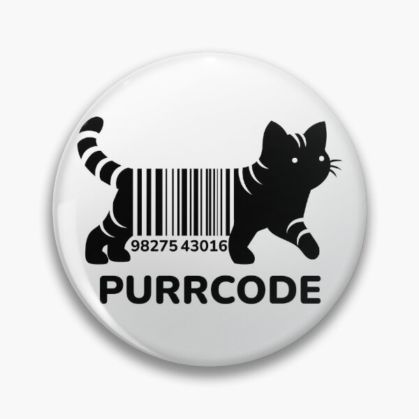 Item preview, Purrcode Funny Barcode Cat Black Striped Cat Design designed and sold by Skryp-art.