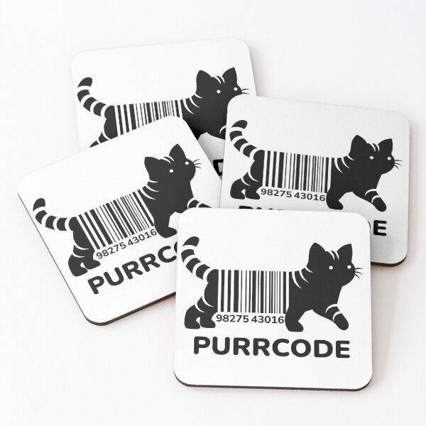 Item preview, Purrcode Funny Barcode Cat Black Striped Cat Design designed and sold by Skryp-art.