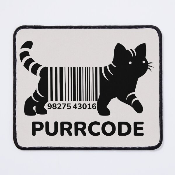 Item preview, Purrcode Funny Barcode Cat Black Striped Cat Design designed and sold by Skryp-art.