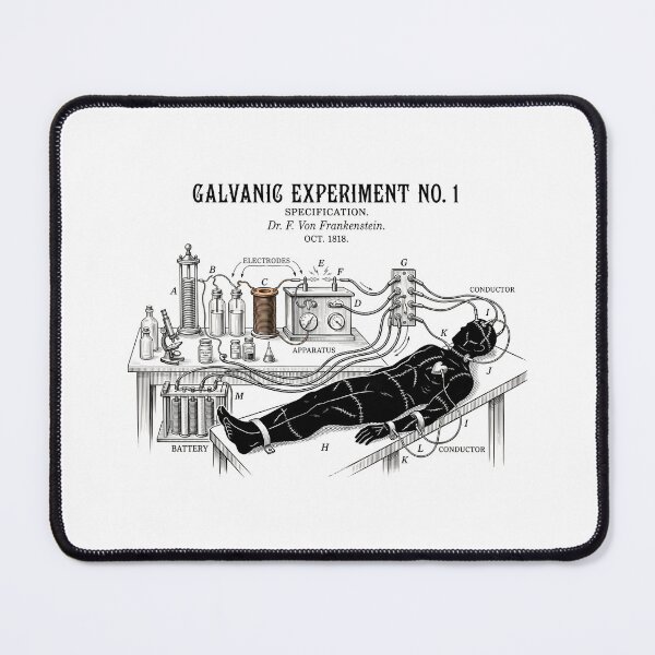 Item preview, Galvanic Experiment No 1 Frankenstein Laboratory Diagram designed and sold by Fenay Designs.