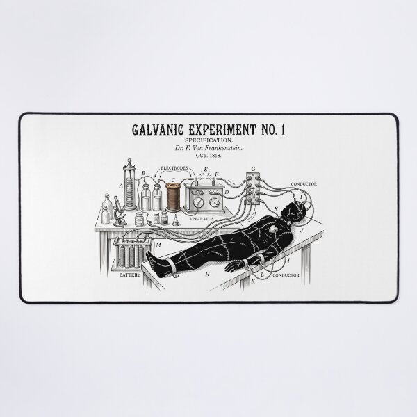 Item preview, Galvanic Experiment No 1 Frankenstein Laboratory Diagram designed and sold by Fenay Designs.