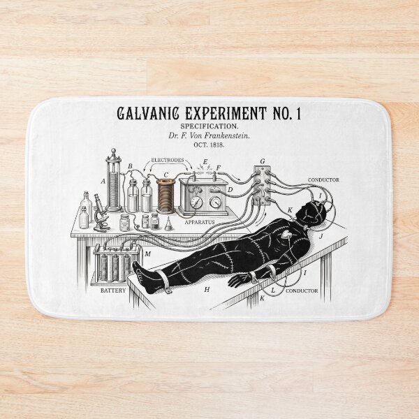 Item preview, Galvanic Experiment No 1 Frankenstein Laboratory Diagram designed and sold by Fenay Designs.