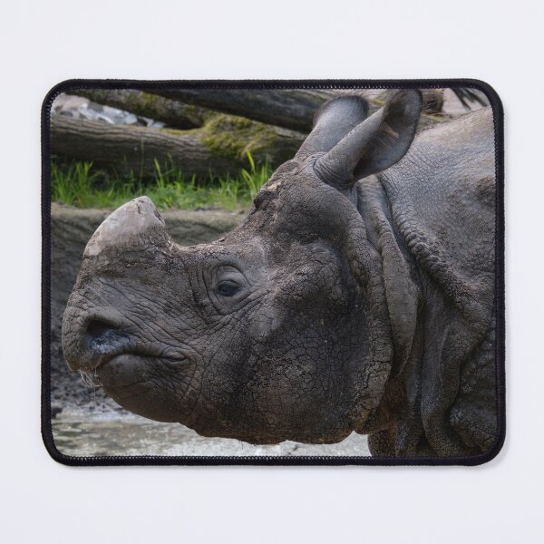Item preview, Indian Rhinoceros Wildlife Portrait designed and sold by flowlens.media.