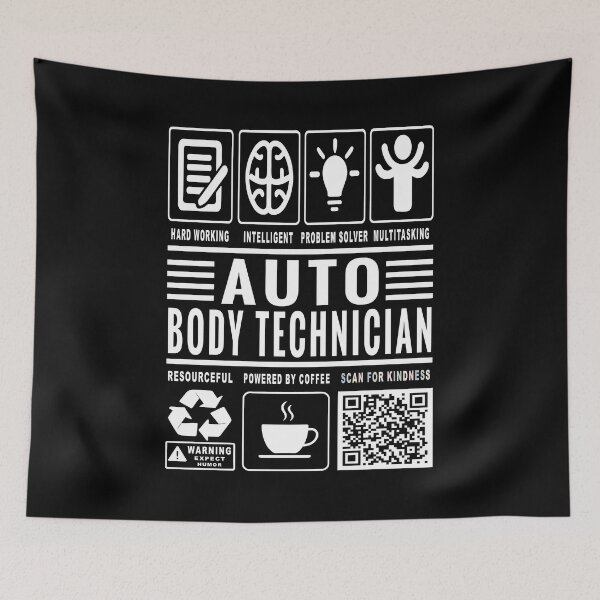 Item preview,  Funny Auto Body Technician Job Description Icons QR Code designed and sold by MerchMaxxing.