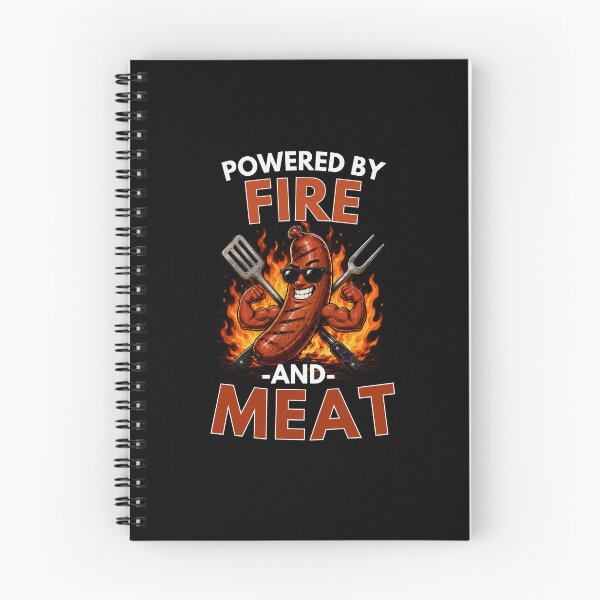 Item preview, Powered By Fire And Meat BBQ Shirt designed and sold by PINK FREE.