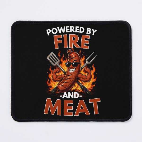 Item preview, Powered By Fire And Meat BBQ Shirt designed and sold by PINK FREE.