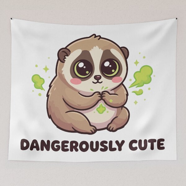 Item preview, Dangerously Cute Venomous Elbows Slow Loris designed and sold by Petzzz.
