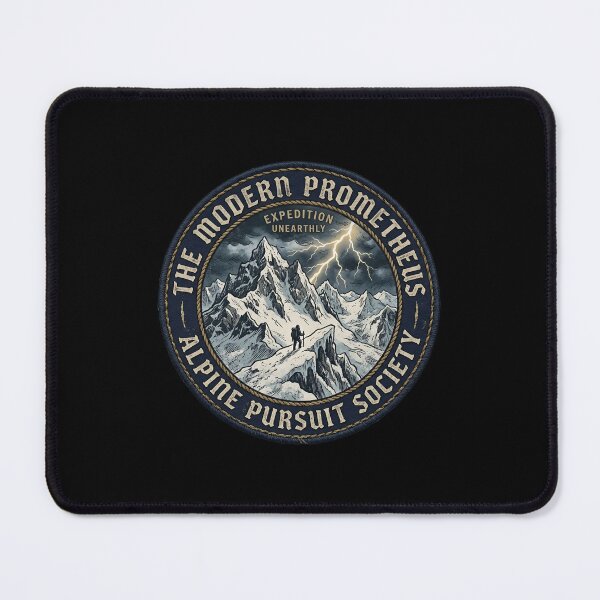Artikelvorschau, Der Expeditionspatch der Modern Prometheus Alpine Pursuit Society entworfen und verkauft von Fenay Designs.