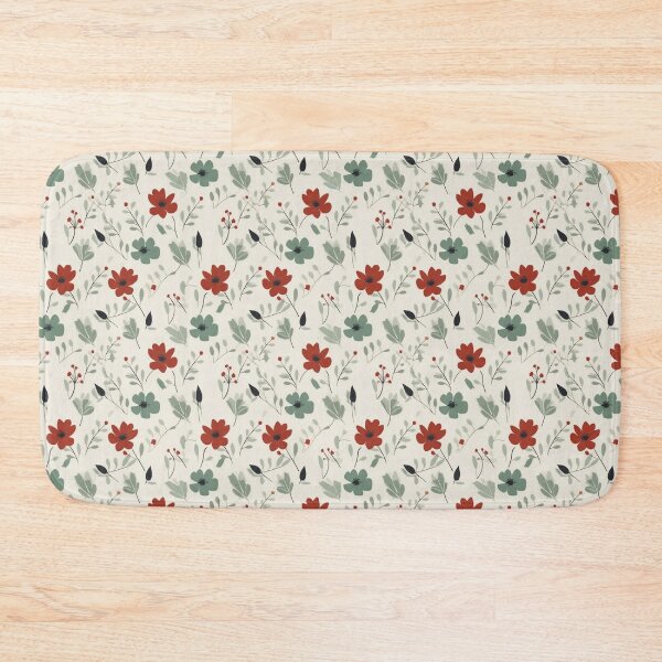 Item preview, Red Retro Flower Motif designed and sold by PetalandPixal.