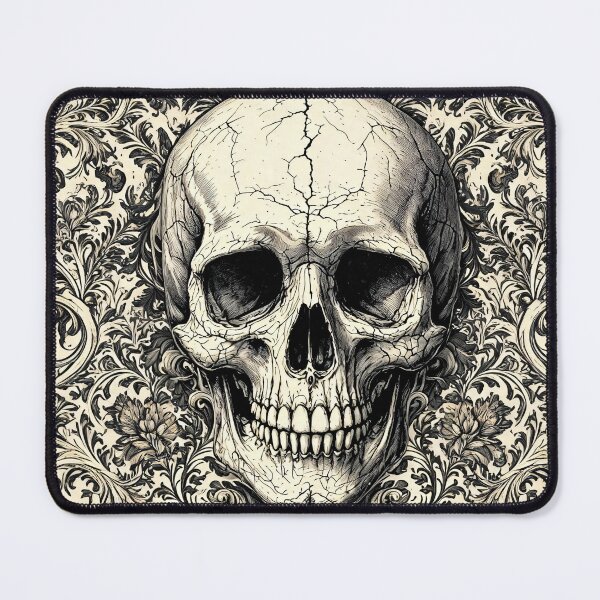 Item preview, Vintage skull with baroque ornaments and engraving. designed and sold by WonderPiks.