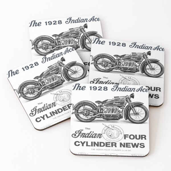 Item preview, 1928 Indian Ace Four Cylinder Vintage Motorcycle Ad Style INDNMTRCYCL designed and sold by EdGraphy.