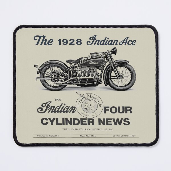 Item preview, 1928 Indian Ace Four Cylinder Vintage Motorcycle Ad Style INDNMTRCYCL designed and sold by EdGraphy.