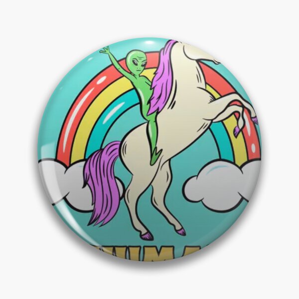 Item preview, Funny Alien Riding Unicorn – “Eu Não Acredito em Humanos” Meme Design designed and sold by ahmedosama2000.